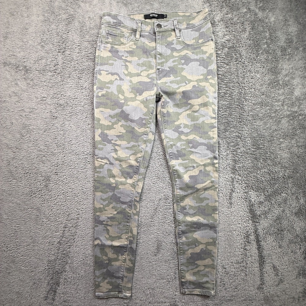 Hudson Barbara Super Skinny Camo Army Fatigue Jeans 26x28 Stretch Denim